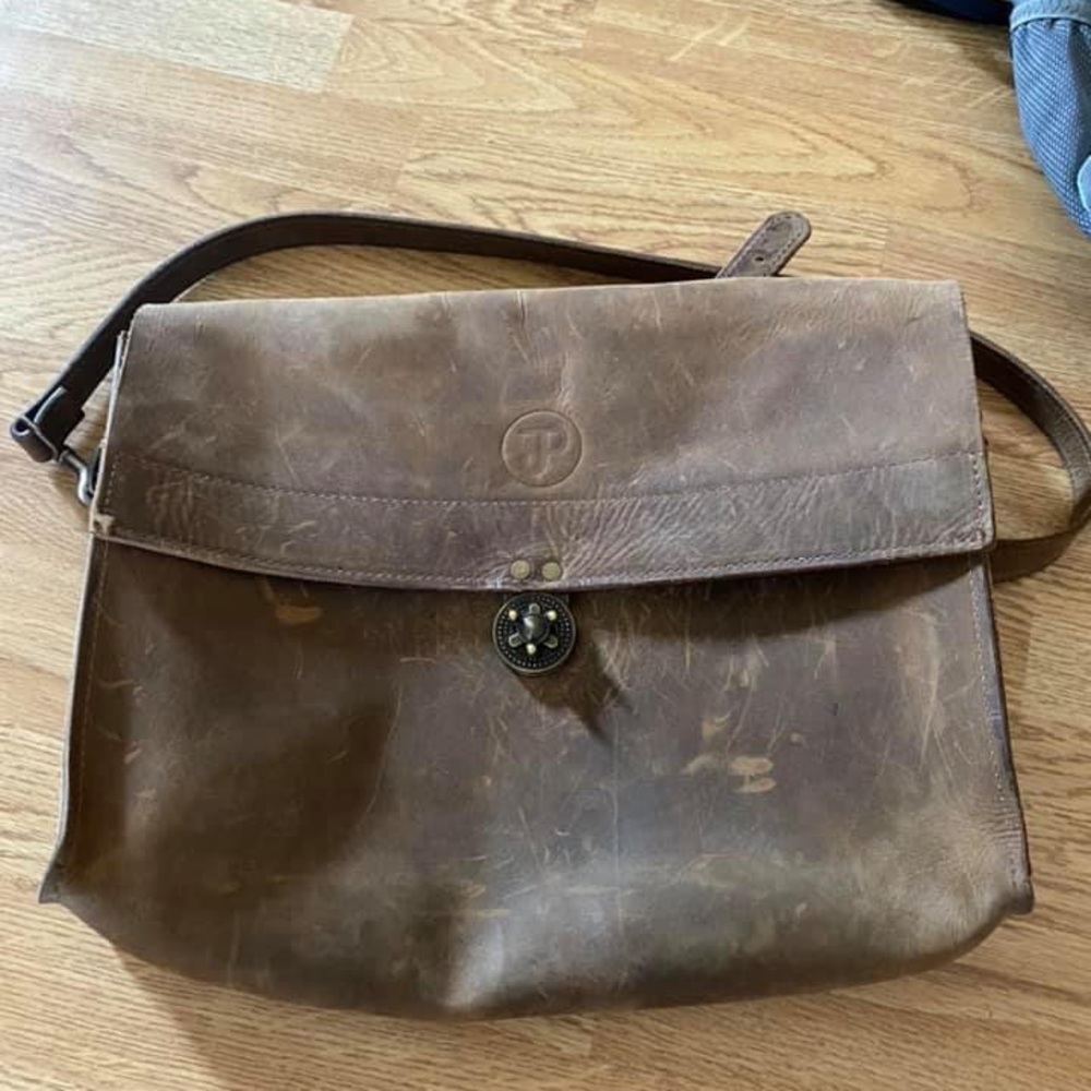 Virginia local leather briefcase